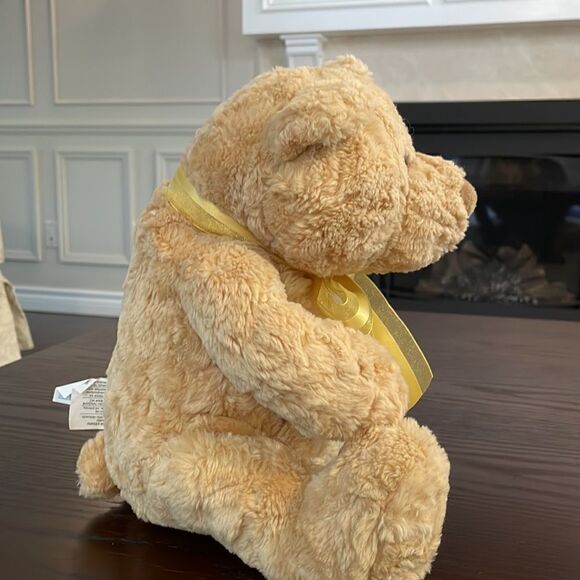 GUND Heads & Tales Blonde Golden Bear w Yellow Bow 11” tall Excellent Condition - Picture 2 of 8